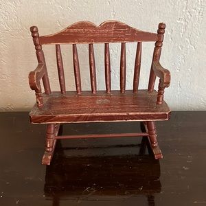 Deacon Style Miniature Bench, made of wood